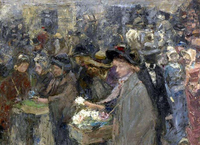 Bloemenmarkt in Londen by Jan Toorop