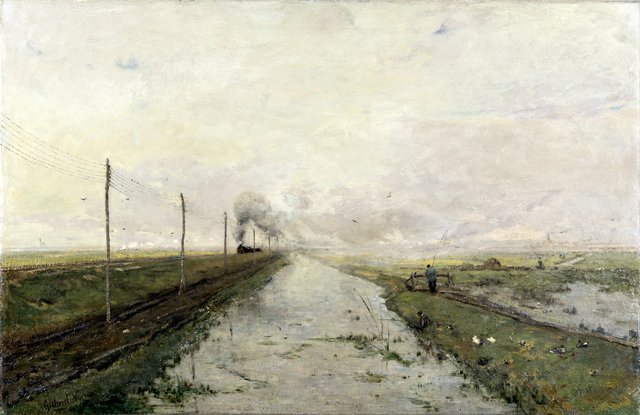 Landscape with a train by Paul Joseph Constantin Gabriël