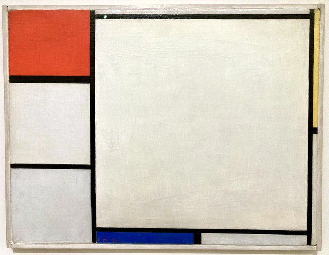 Composition with red, yellow, and blue by Piet Mondrian