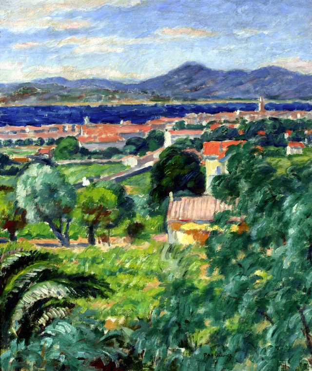 Landscape of Saint-Tropez. by Józef Pankiewicz