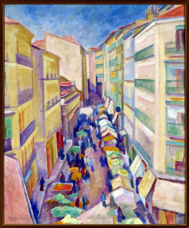 Street in Madrid. by Józef Pankiewicz