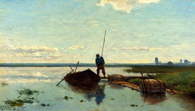 Polder landscape by Paul Joseph Constantin Gabriël