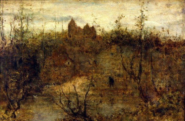 The enchanted castle by Matthijs Maris