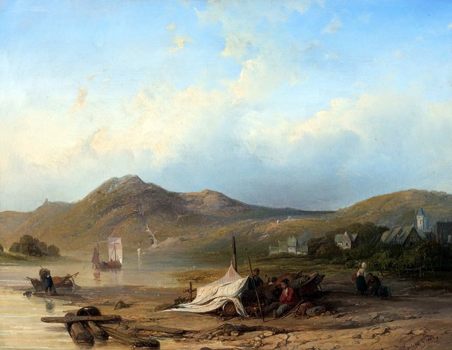 View of the Rhine in Germany by Willem Roelofs