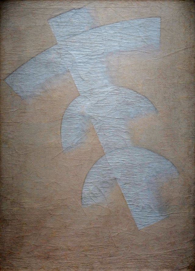 Construction in Dissolution (three arches on a diagonal element in white) by Kazimir Malevich