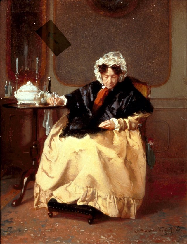 Bouillon en een glas port by Alexander Hugo Bakker Korff
