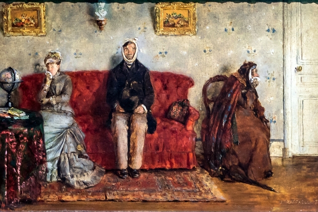 At the Dentist by Jean-François Raffaëlli