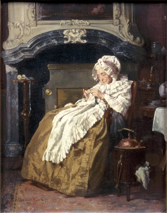By the Fireplace by Alexander Hugo Bakker Korff