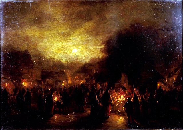 Market By Moonlight by George Gillis Haanen