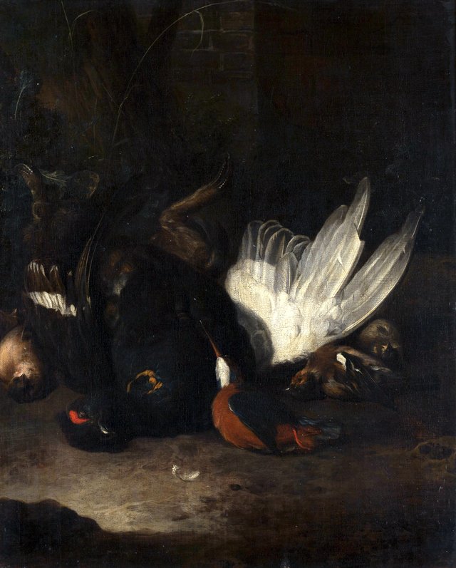 Stilleven met dode vogels by Melchior d'Hondecoeter