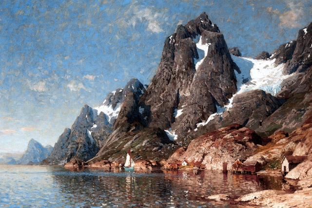 Sailing on the Fjord by Adelsteen Normann