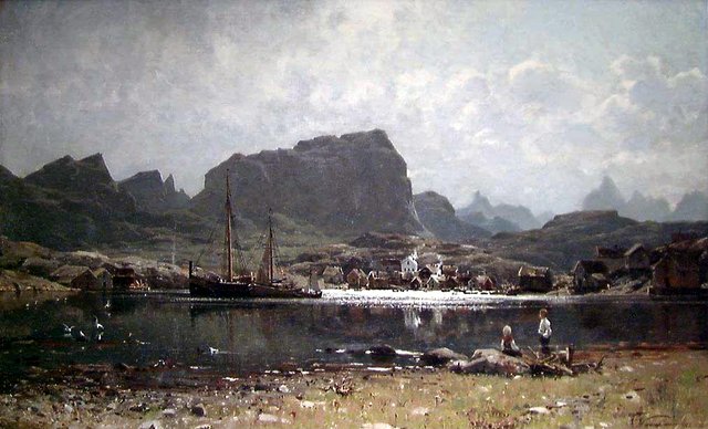 Fishing Village in Northern Norway by Adelsteen Normann