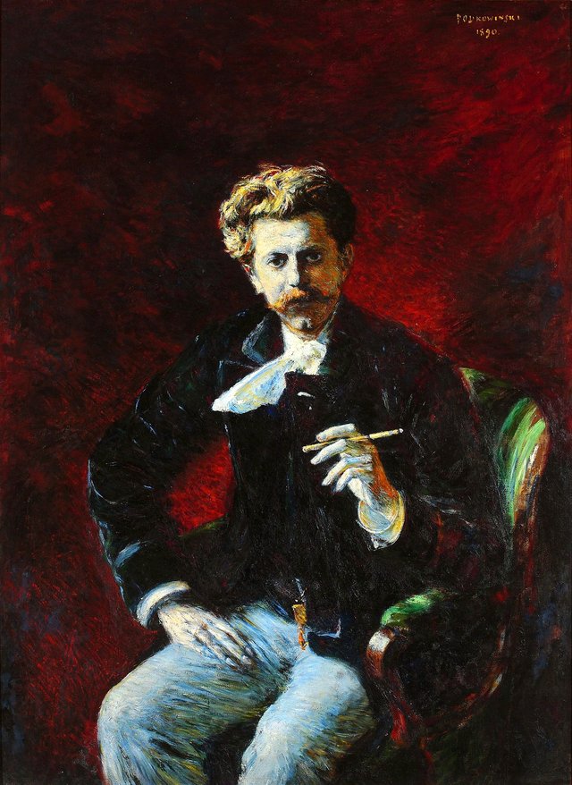 Portrait of Czesław Jankowski. by Władysław Podkowiński