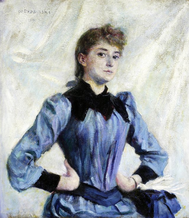 Study of a blonde. by Władysław Podkowiński