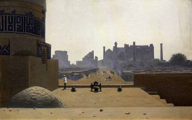 Main Street in Samarkand, from the height of the citadel in the early morning by Vasily Vereshchagin