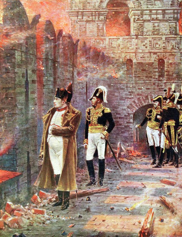 The Kremlin is on fire! by Vasily Vereshchagin