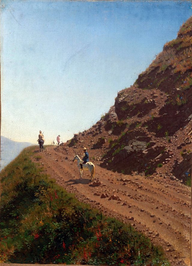 Nomadic road in the Alatau Mountains by Vasily Vereshchagin