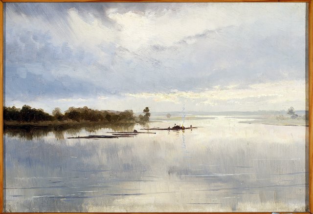 River landscape. by Ferdynand Ruszczyc
