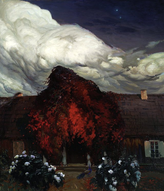 Old house (Manor in Bohdanów). by Ferdynand Ruszczyc
