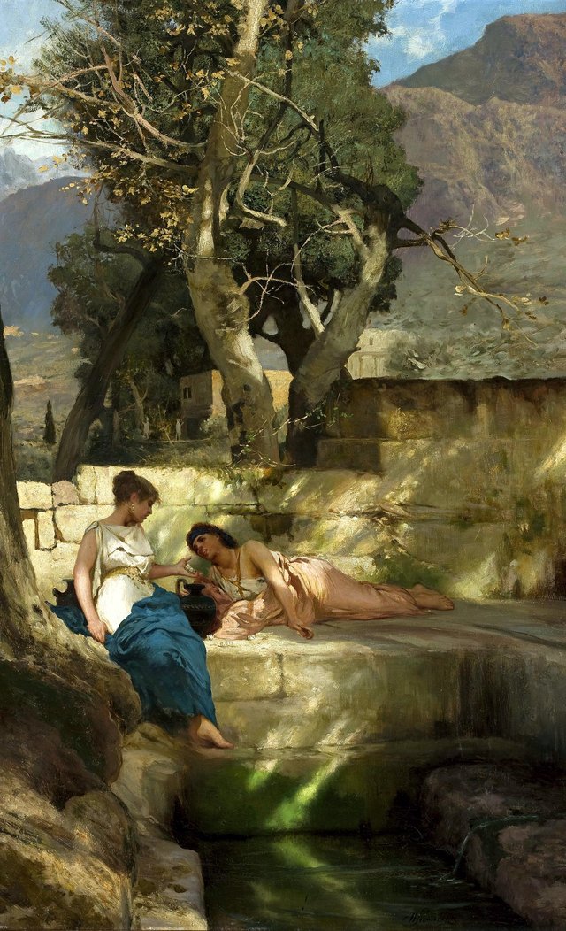 At the spring - Roman bucolic. by Henryk Siemiradzki