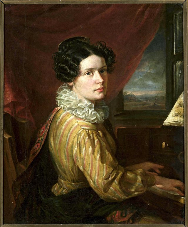 Portrait of Karolina Towiańska. by Walenty Wańkowicz