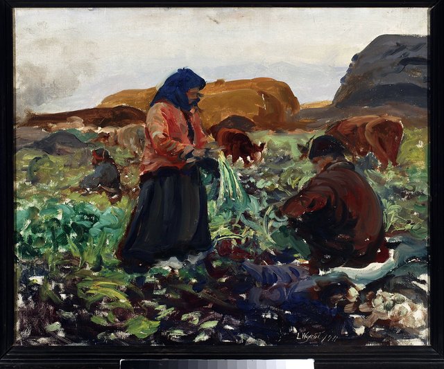 Beetroot digging II. by Leon Wyczółkowski