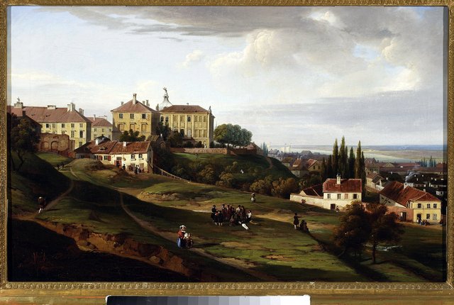View of Kazimierz Palace in Warsaw as seen from Powiśle (Dynasy). by Marcin Zaleski