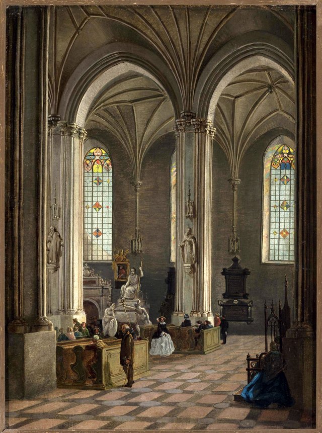 Interior of St. John's Cathedral in Warsaw. by Marcin Zaleski