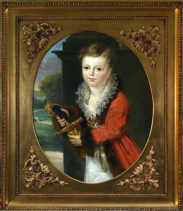 Portrait of Zygmunt Krasiński as a child. by Henri-François Riesener