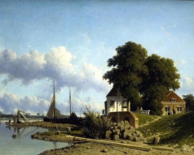 On the River Lek, near Elshout by Jan Weissenbruch