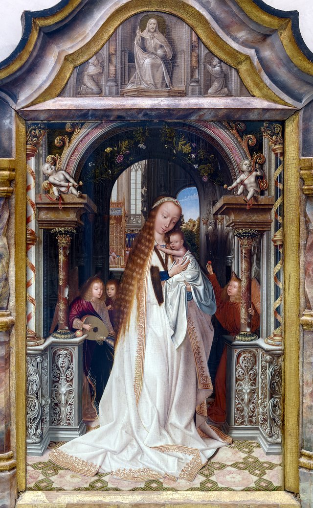 Madonna and Child with Angels by Quinten Metsys