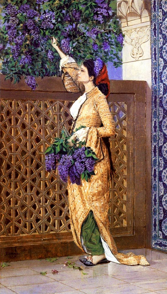 Lilac Collecting Girl by Osman Hamdi Bey