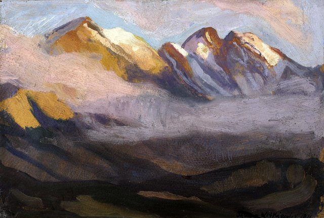 Mountain landscape, Yellow Peak - Granaty by Stanisław Ignacy Witkiewicz