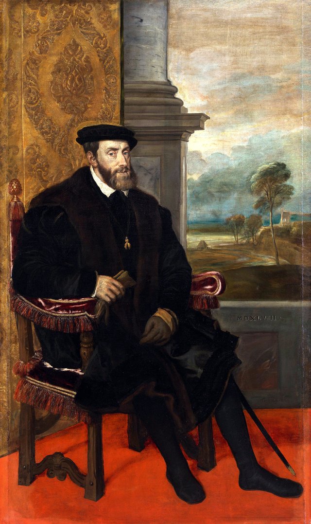 Portrait of Charles V by Lambert Sustris