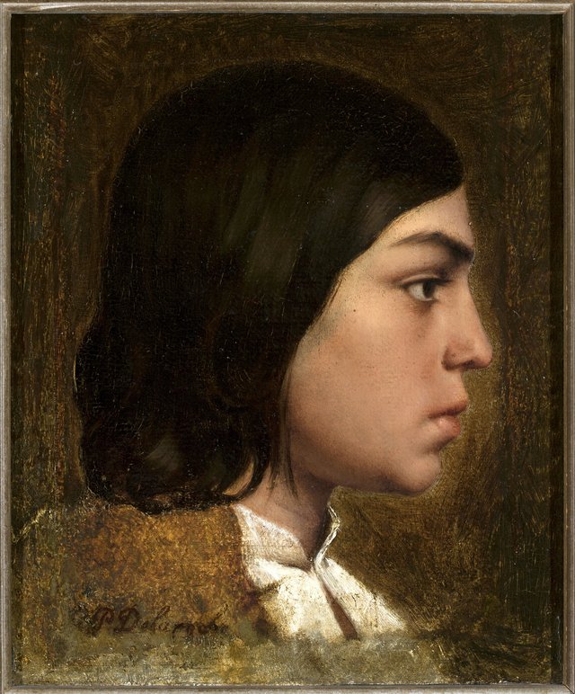 Head of a boy. by Paul Delaroche