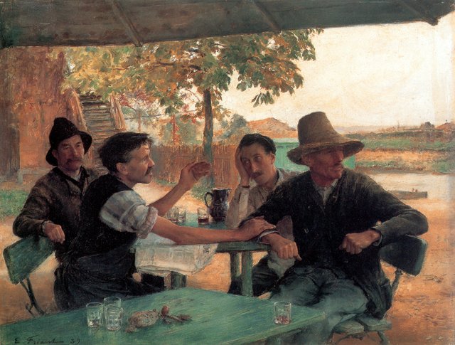 Political Discussion by Émile Friant