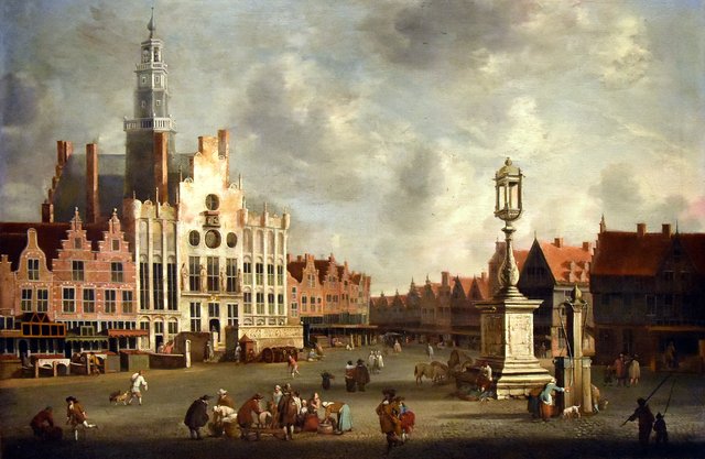 The market in Den Bosch by Jan Abrahamsz Beerstraaten