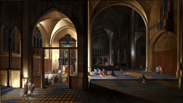 Kerkinterieur by Pieter Neefs the Elder
