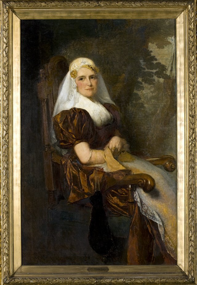 Portrait of Gesina van Calcar (1850-1936) by Christoffel Bisschop