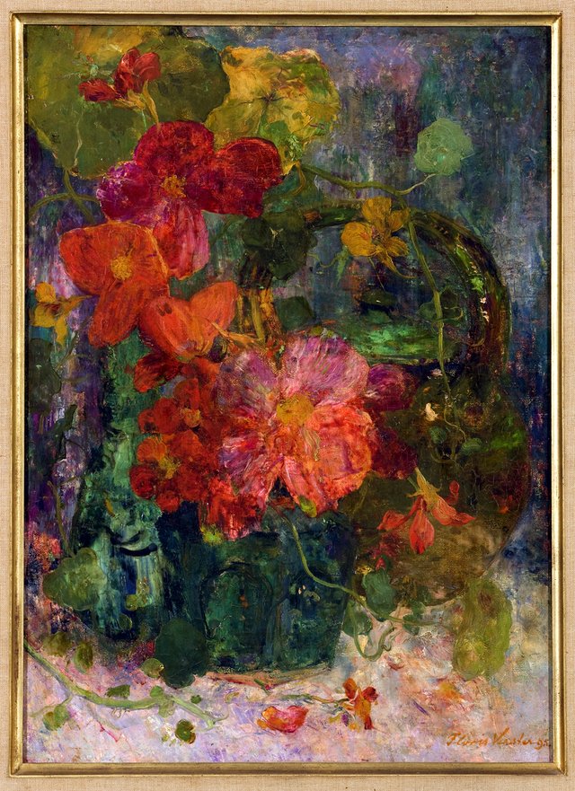 Begonia's met Oost-Indische kers by Floris Verster