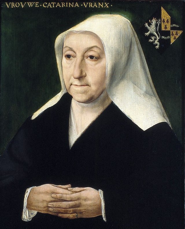 Double portrait of Adriaen van de Broucke and his wife Catharina Vranx by Jan Mostaert
