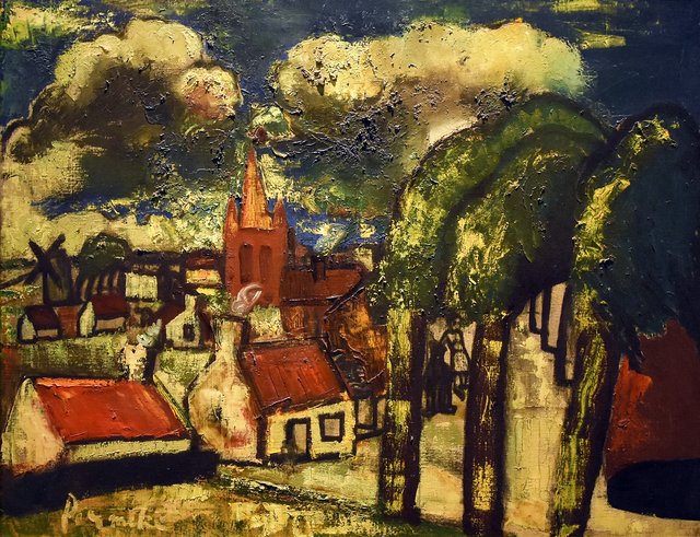 Dorp in de lente by Constant Permeke