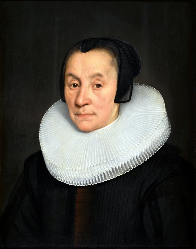 Portrait of Anna Luls (1578-1657) by Jacob Gerritsz. Cuyp