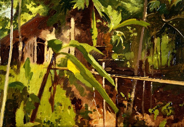 Kamponghuisje te Buitenzorg by Willem Witsen