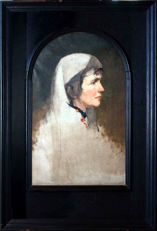 Portret van H.M. de Koningin van Roemenië Carmen Sylva by Christoffel Bisschop