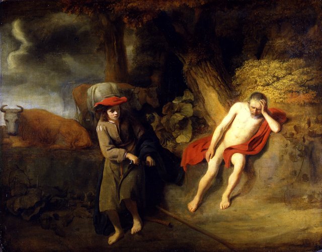 Mercurius, Argus and Io by Cornelis Bisschop