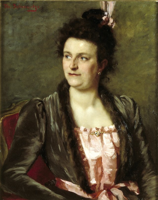 Portrait of Mrs. J.A.C. van Bilderbeek-Lamaison van Heenvliet by Thérèse Schwartze