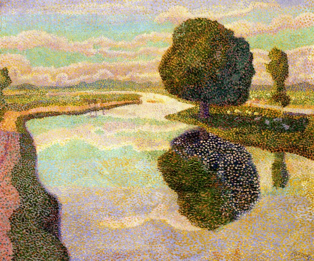 Landschap met vaart (de kastanje boom) by Jan Toorop