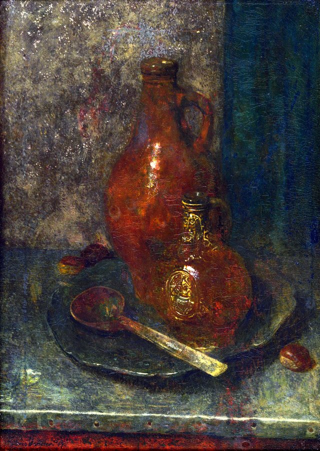 Stilleven met baardman kruiken by Floris Verster