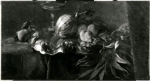Still life with pineapple and other fruits by Christoffel Bisschop
